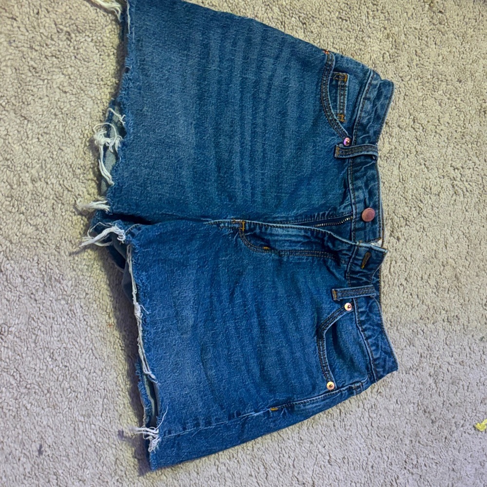 Distressed Denim Shorts